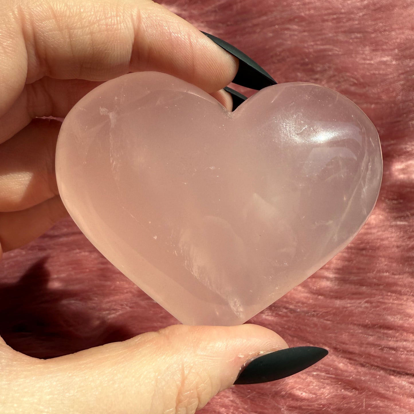 Stunning Flashy Medium Rose Quartz Heart