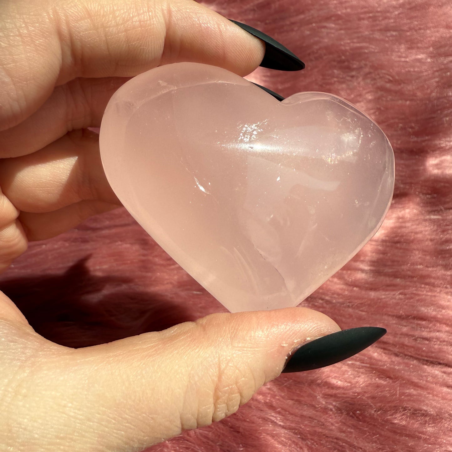 Stunning Flashy Medium Rose Quartz Heart