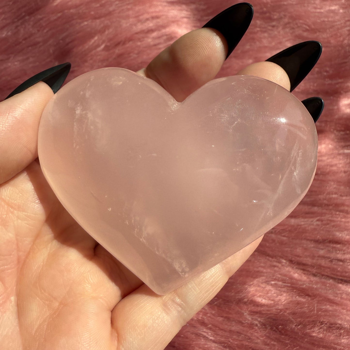 Stunning Flashy Medium Rose Quartz Heart