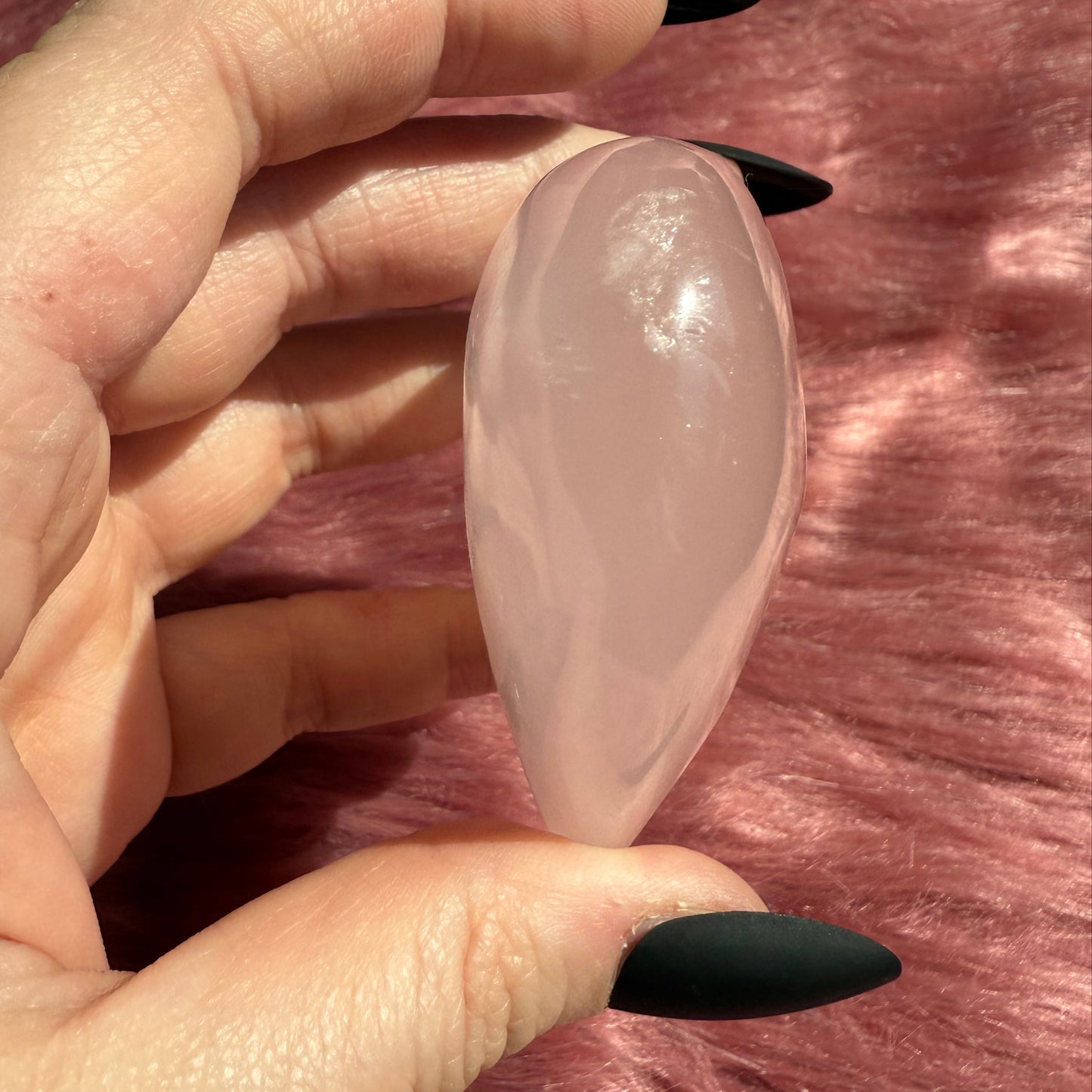 Stunning Flashy Medium Rose Quartz Heart