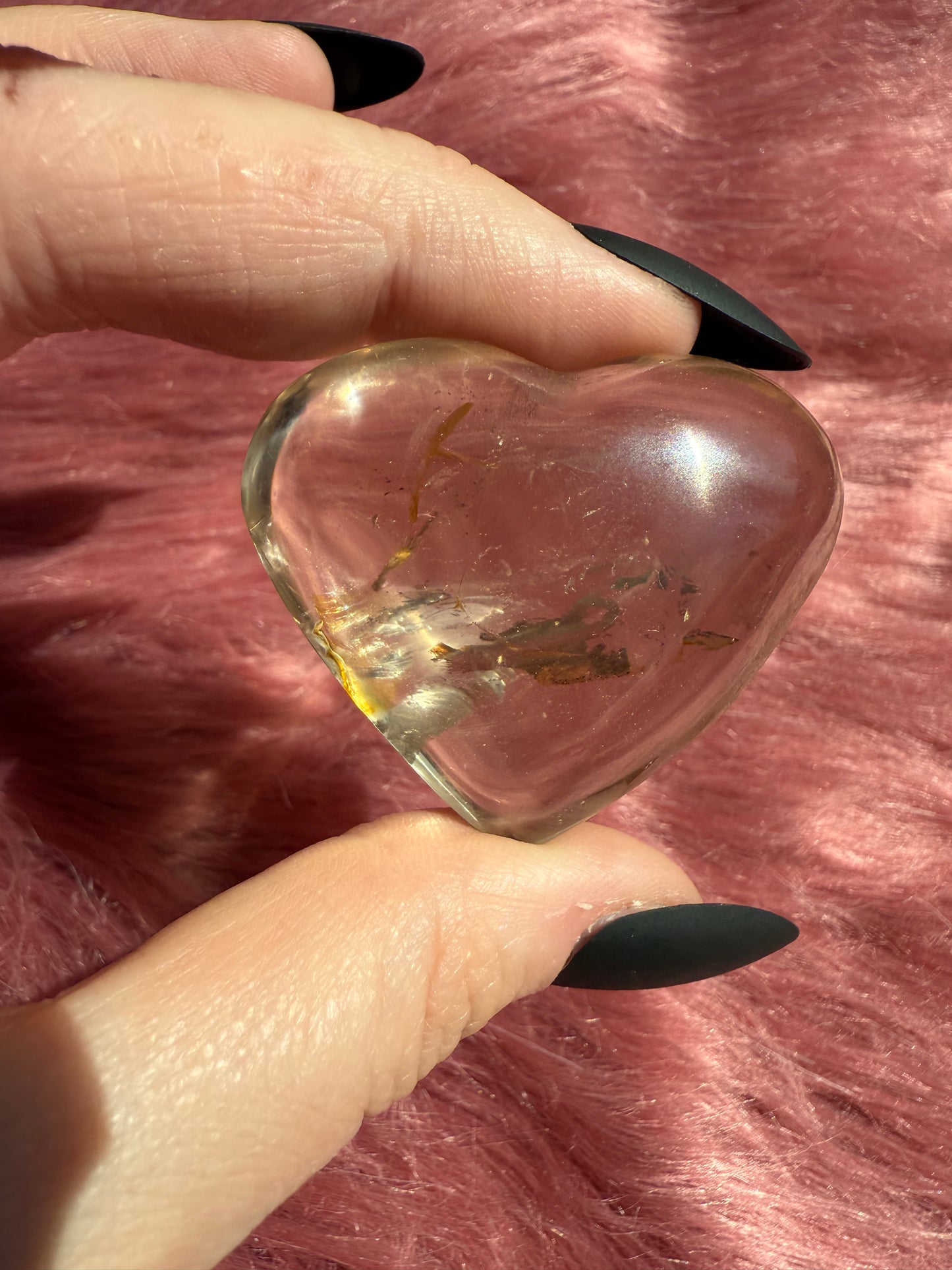 Stunning Flashy Medium Clear Quartz Heart