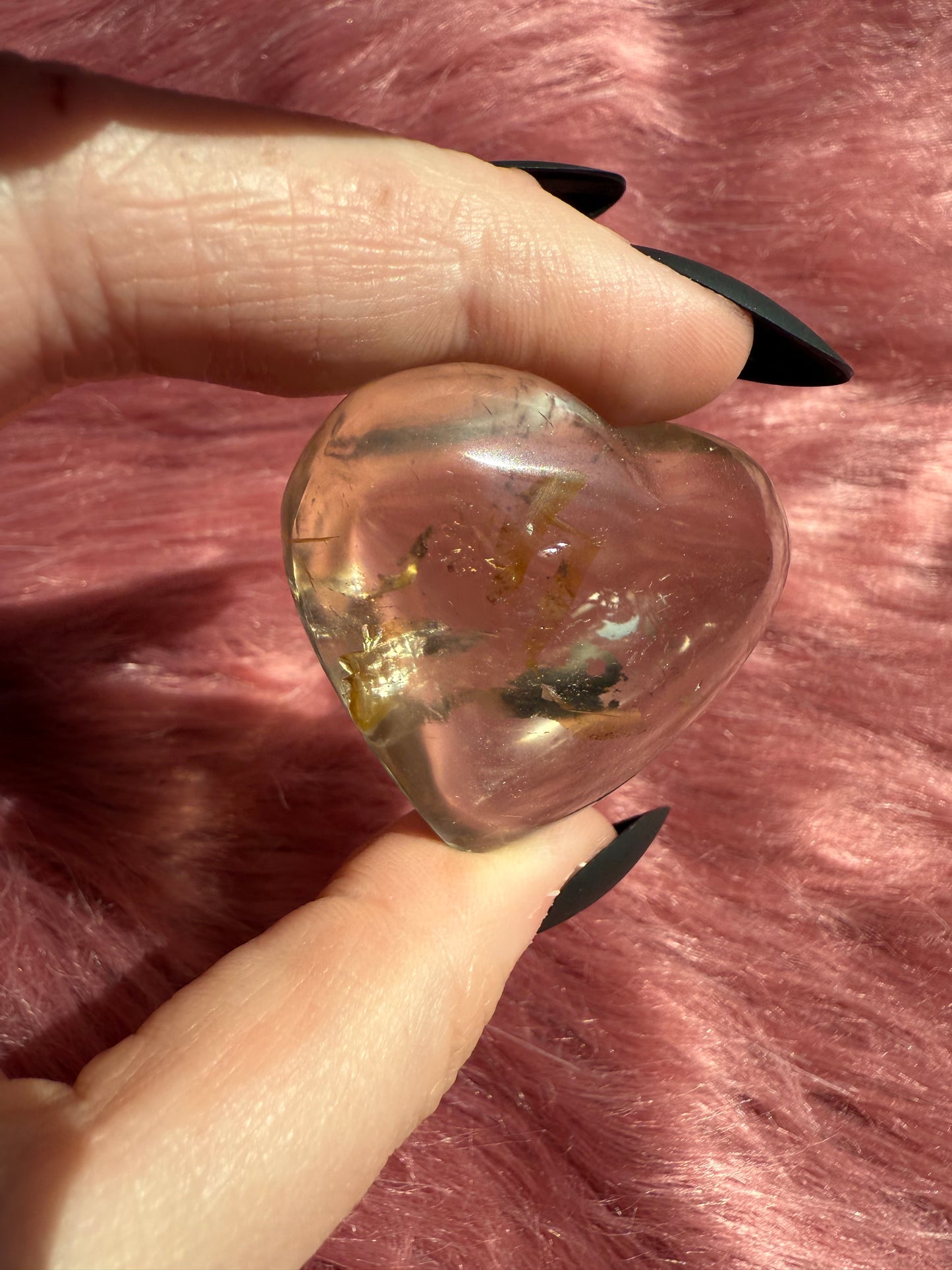Stunning Flashy Medium Clear Quartz Heart