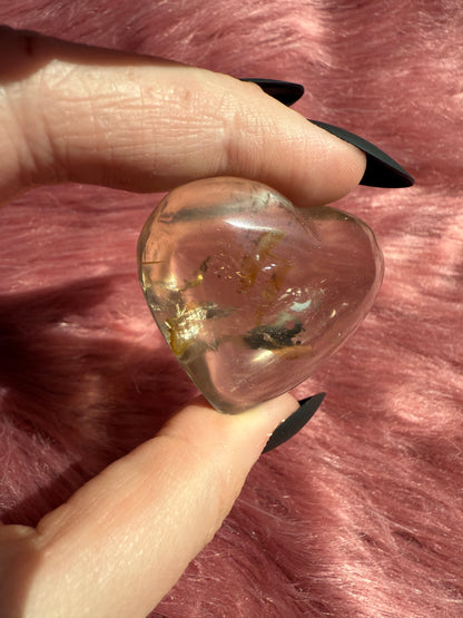 Stunning Flashy Medium Clear Quartz Heart