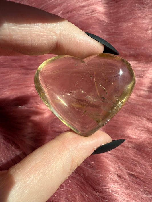 Stunning Flashy Medium Clear Quartz Heart