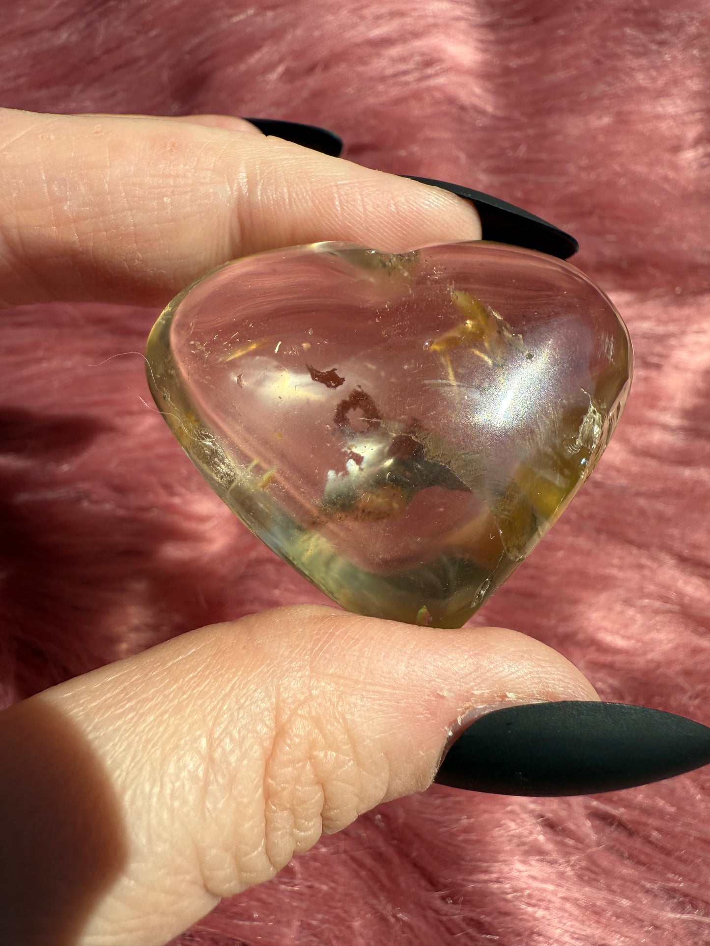 Stunning Flashy Medium Clear Quartz Heart