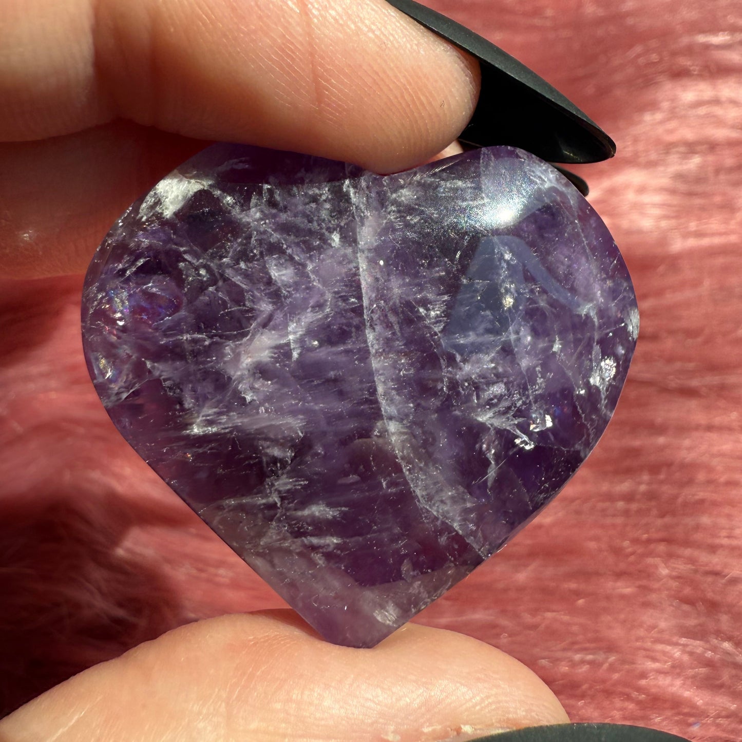 ONE (1) Stunning Small Amethyst Heart - Intuitively Selected