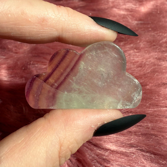 ONE (1) Stunning High Quality Fluorite Mini Cloud Carving