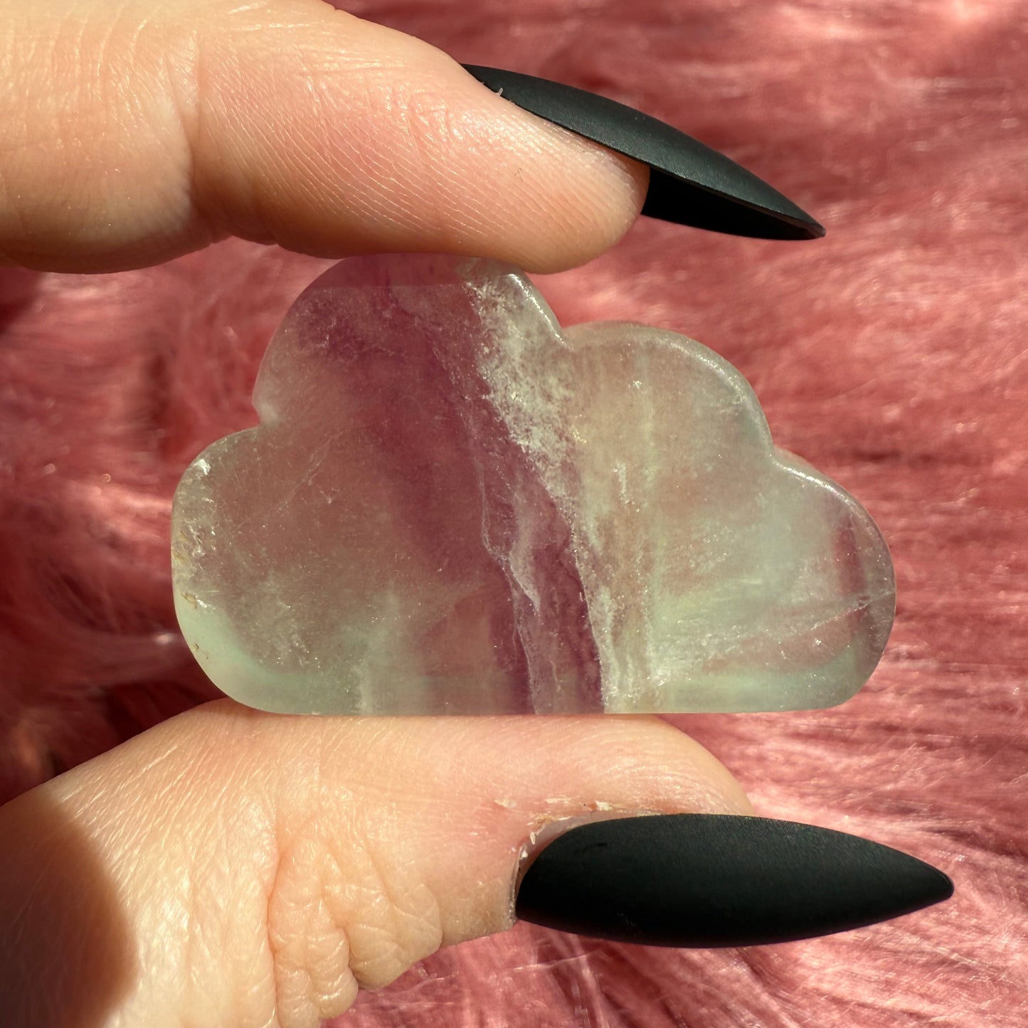 ONE (1) Stunning High Quality Fluorite Mini Cloud Carving