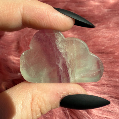 ONE (1) Stunning High Quality Fluorite Mini Cloud Carving