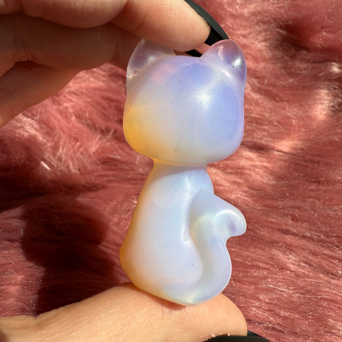 Stunning High Quality Luna Pink Opalite Carving