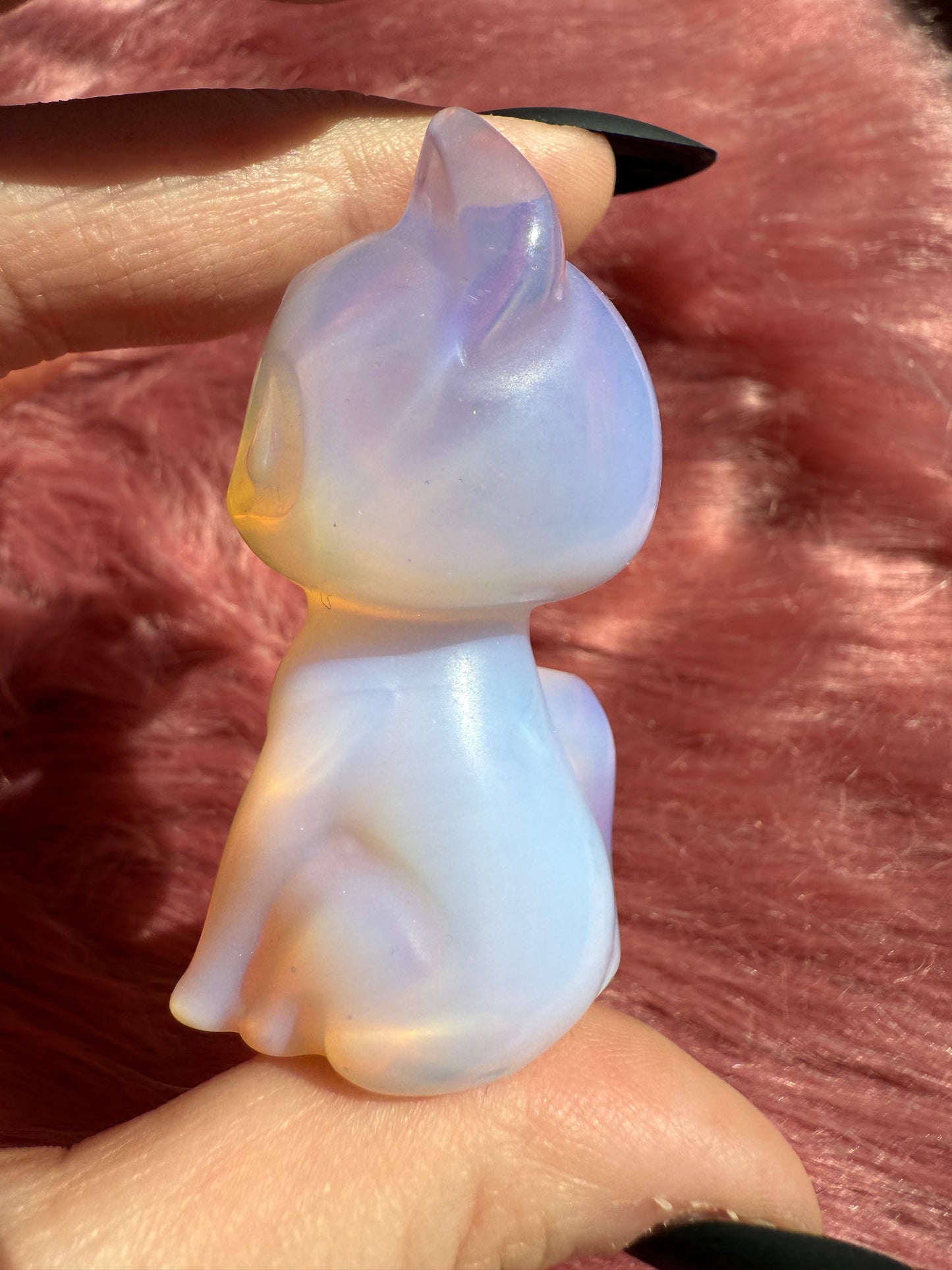 Stunning High Quality Luna Pink Opalite Carving