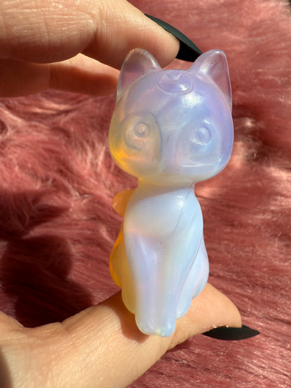 Stunning High Quality Luna Pink Opalite Carving