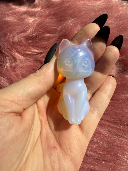 Stunning High Quality Luna Pink Opalite Carving