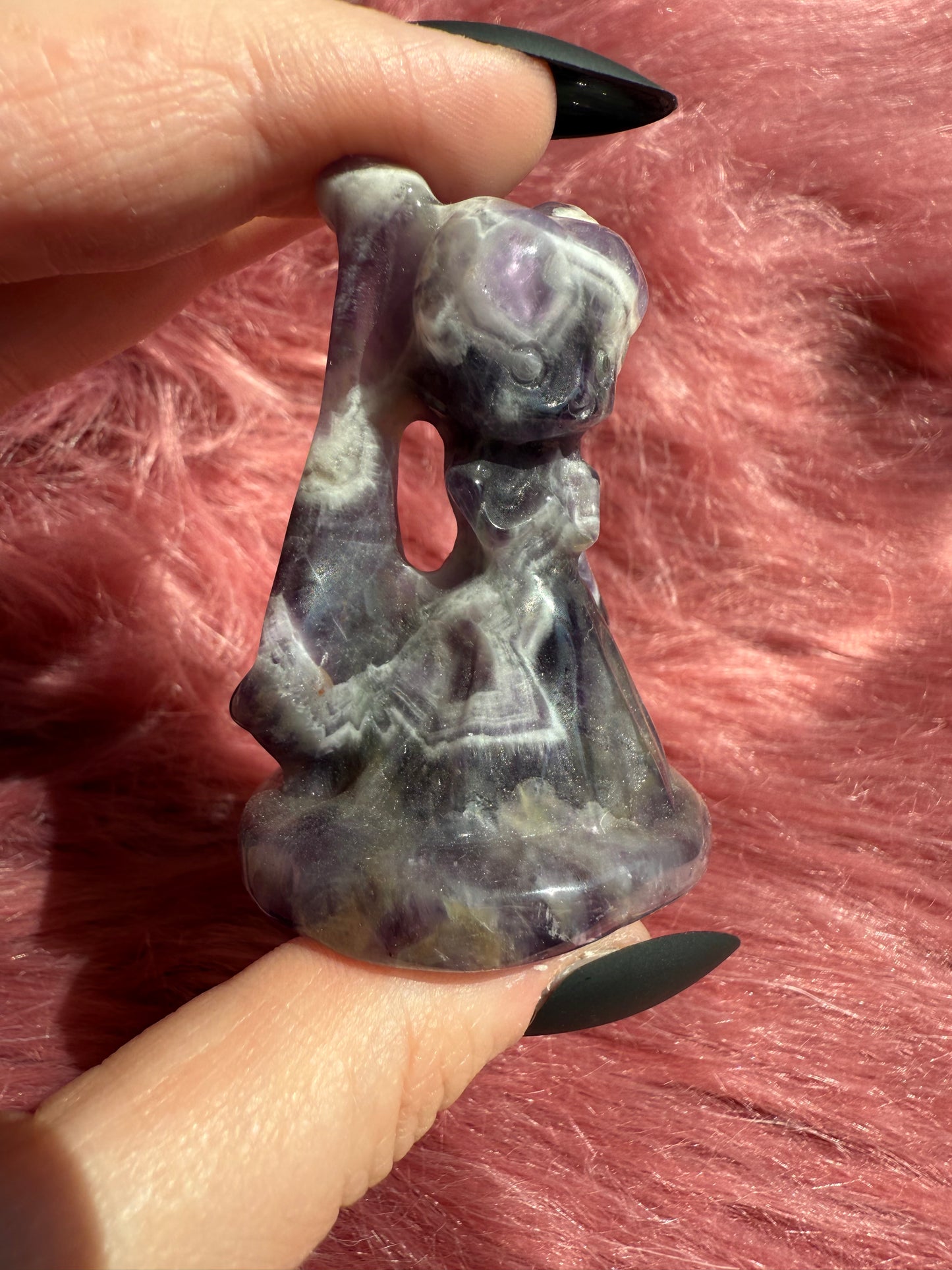 Stunning High Quality Dream Amethyst Moon Princess Carving