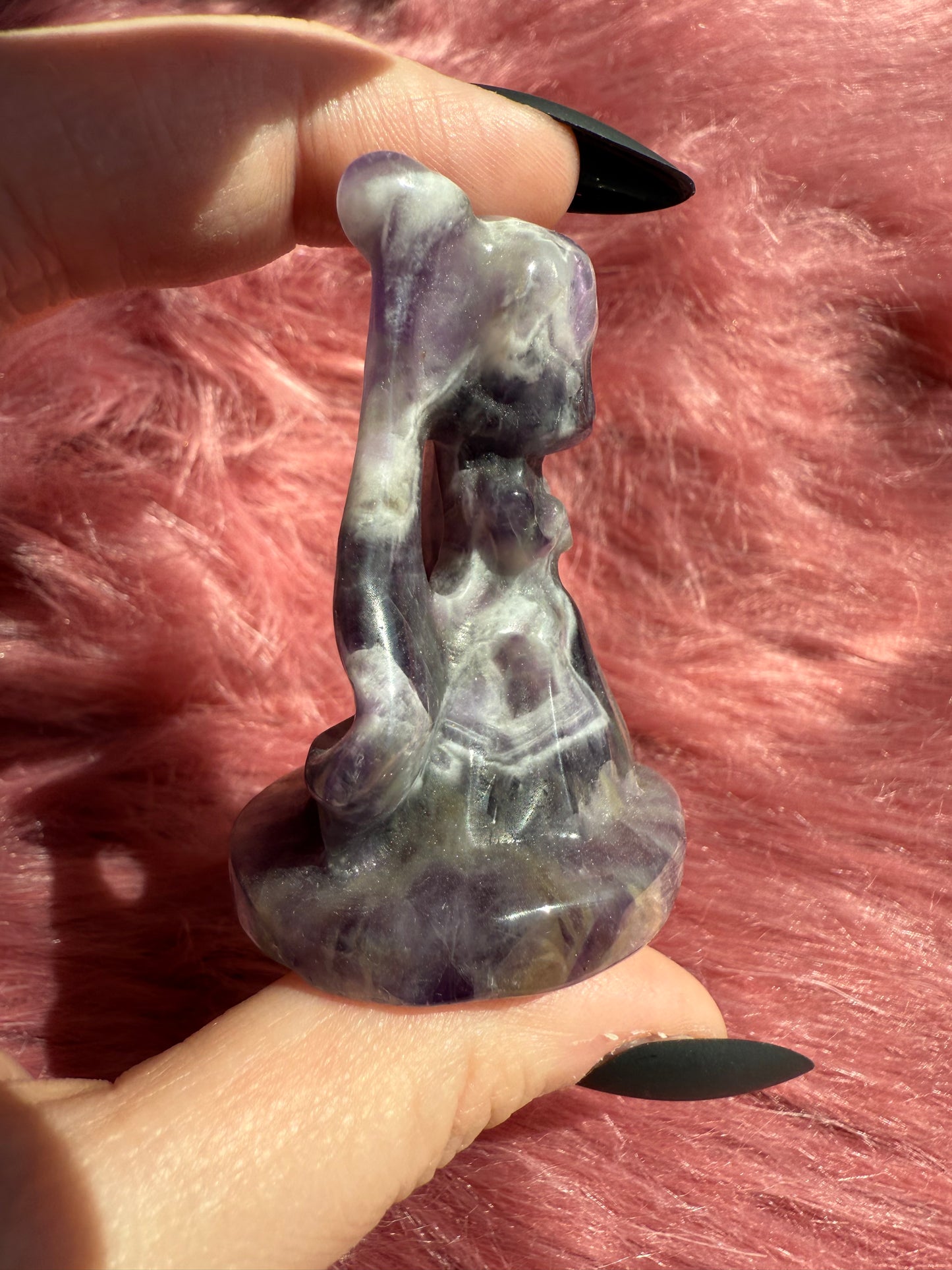 Stunning High Quality Dream Amethyst Moon Princess Carving