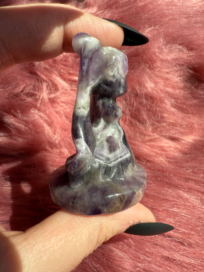 Stunning High Quality Dream Amethyst Moon Princess Carving