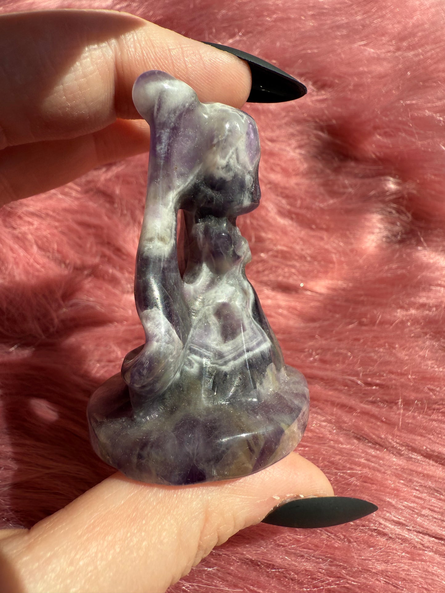 Stunning High Quality Dream Amethyst Moon Princess Carving