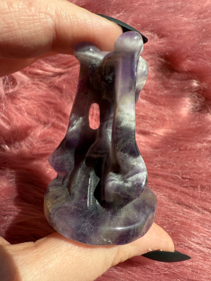 Stunning High Quality Dream Amethyst Moon Princess Carving