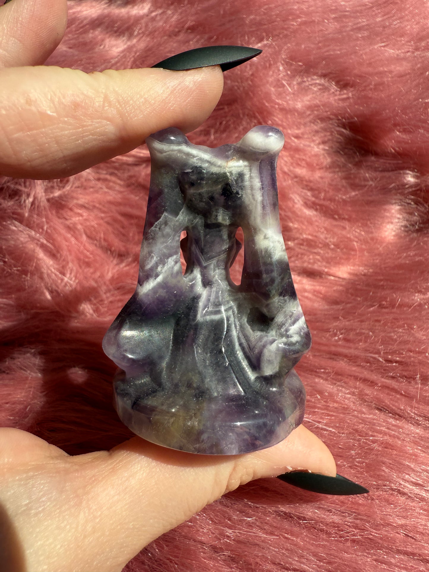 Stunning High Quality Dream Amethyst Moon Princess Carving