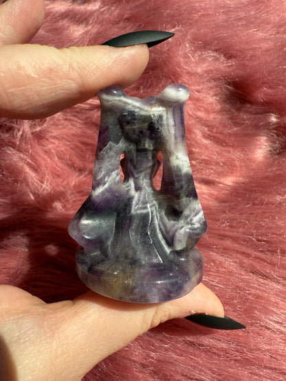 Stunning High Quality Dream Amethyst Moon Princess Carving