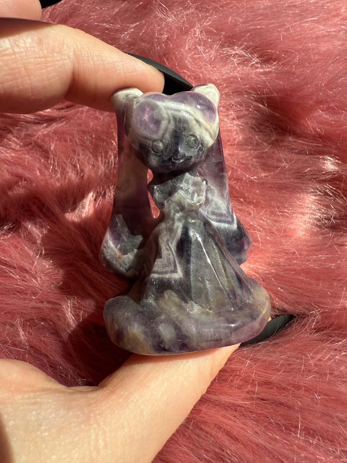 Stunning High Quality Dream Amethyst Moon Princess Carving