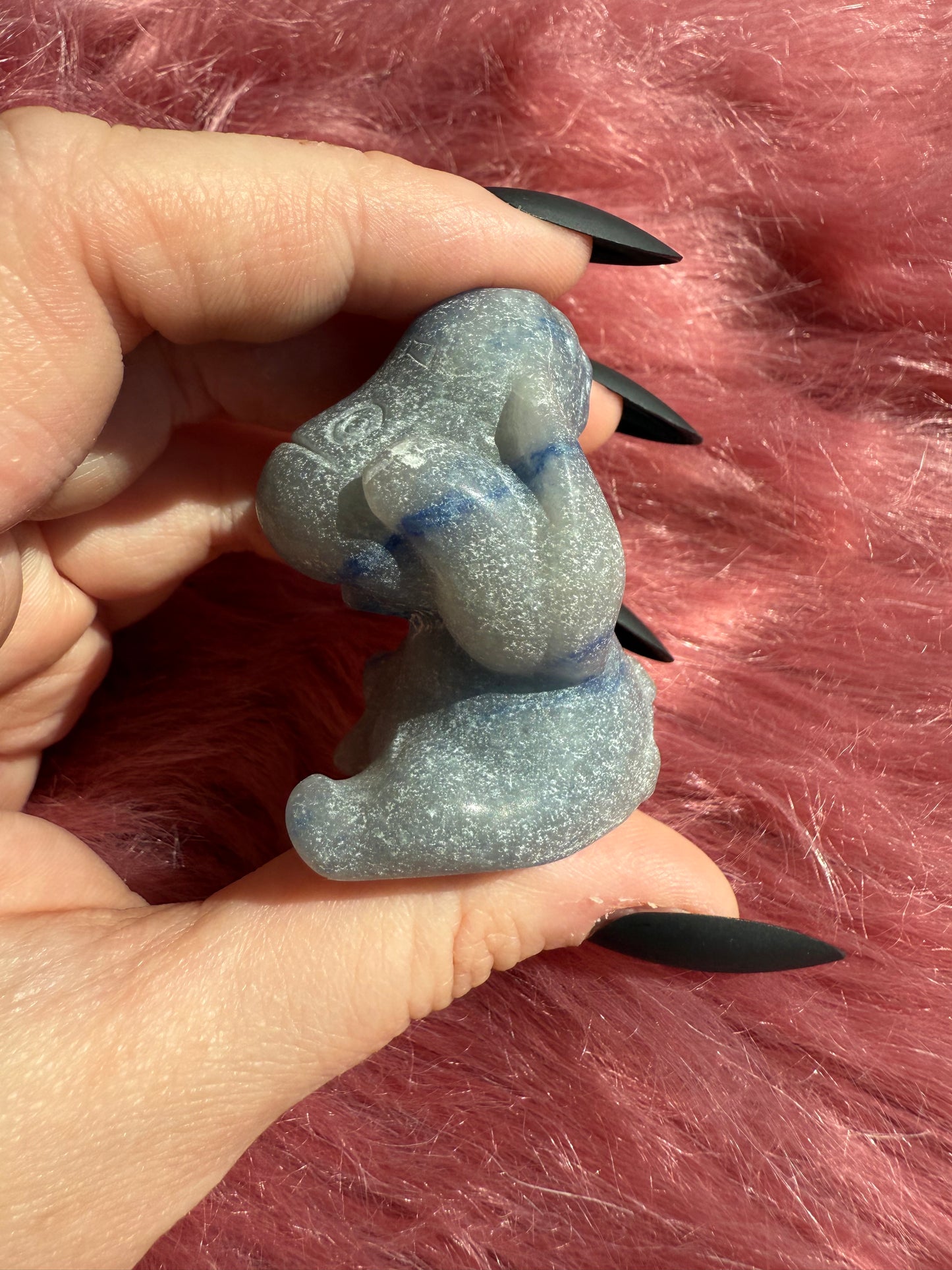 Stunning High Quality Blue Aventurine Donkey Carving - A