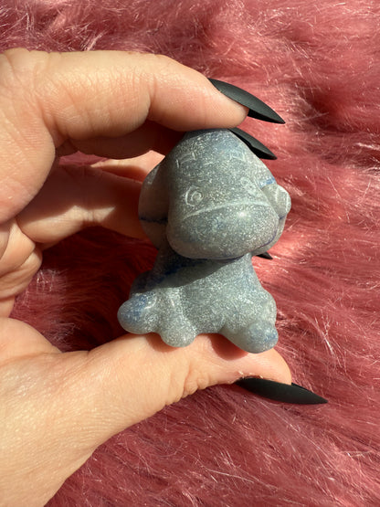 Stunning High Quality Blue Aventurine Donkey Carving - A