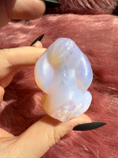 Stunning High Quality Pink Opalite Donkey Carving