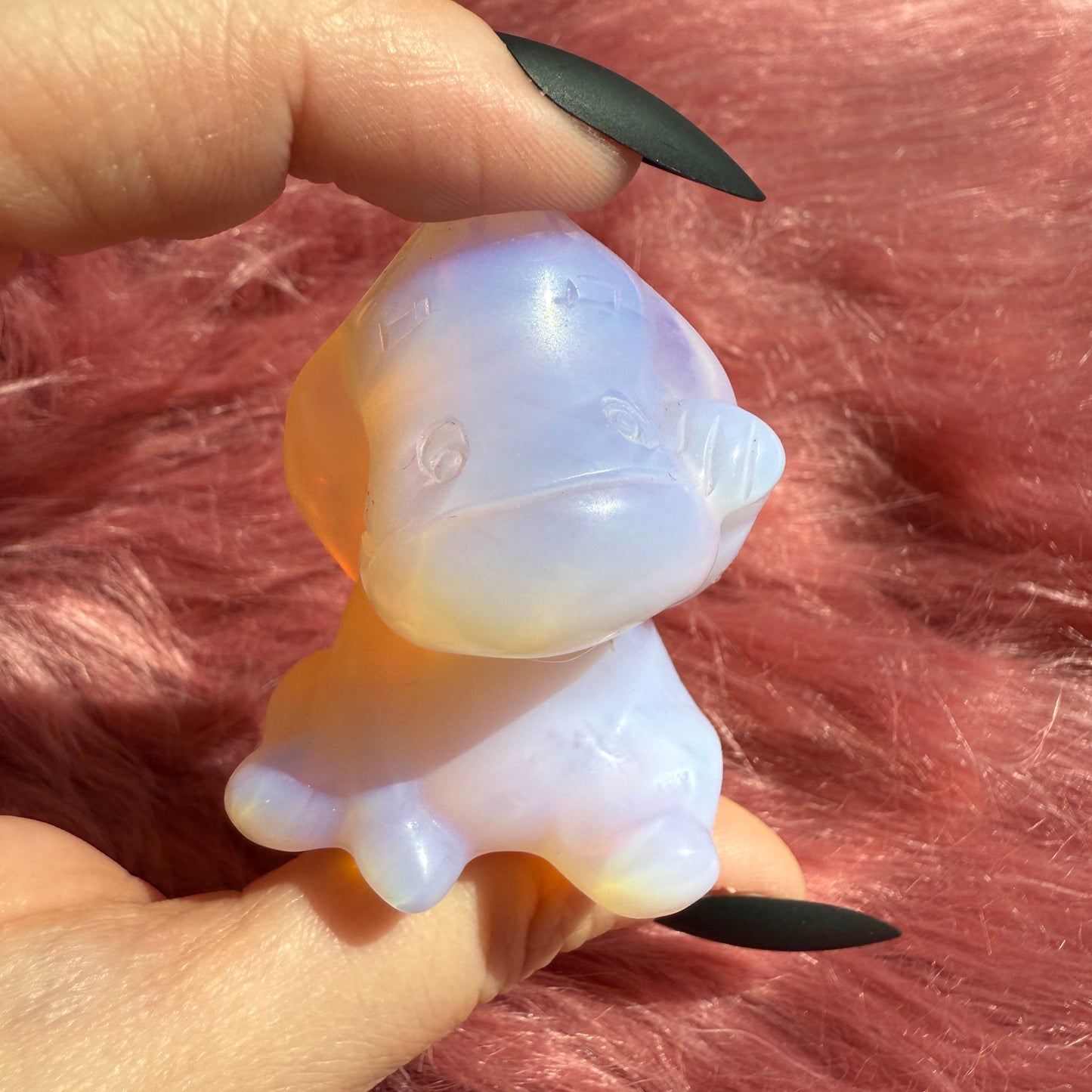 Stunning High Quality Pink Opalite Donkey Carving