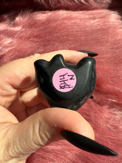 Stunning High Quality Black Obsidian Donkey Carving