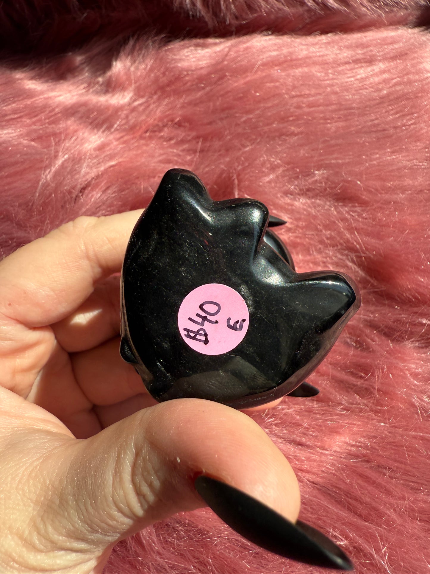 Stunning High Quality Goldensheen Obsidian Donkey Carving