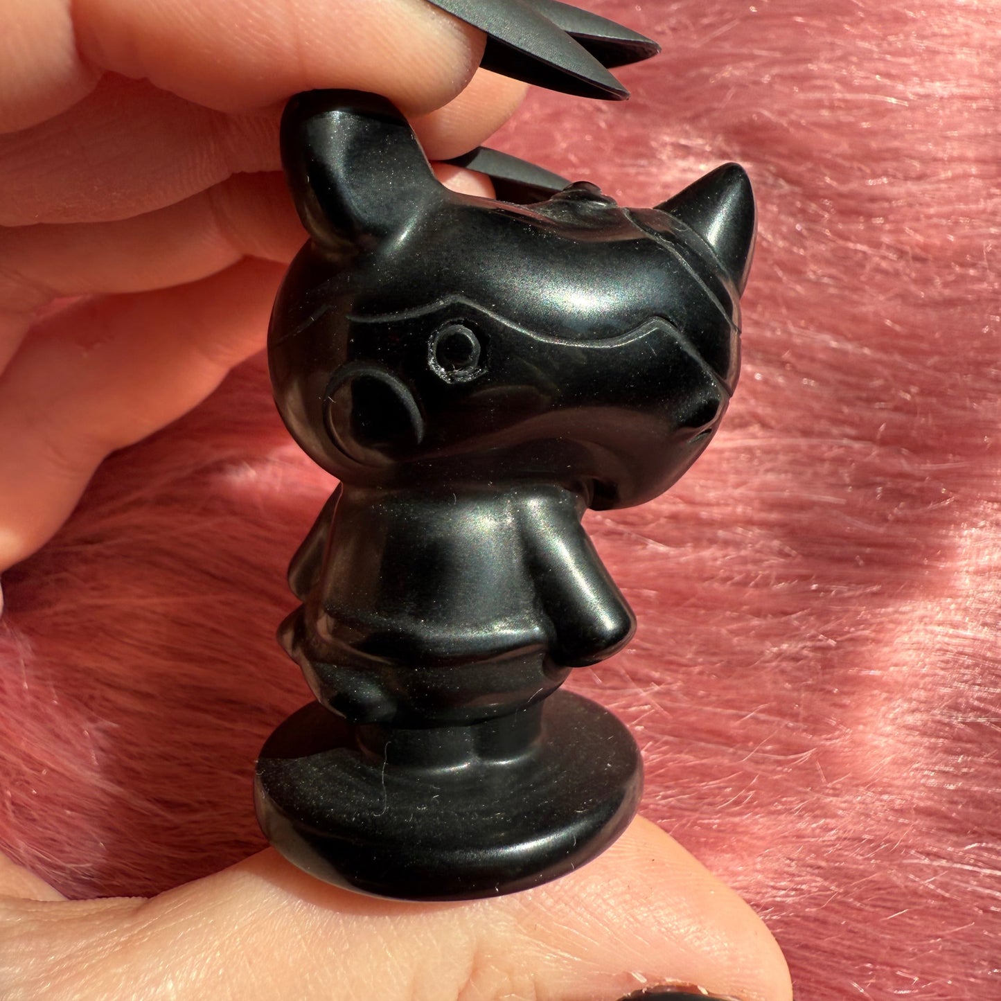 Stunning High Quality AC Merengue Black Obsidian Carving