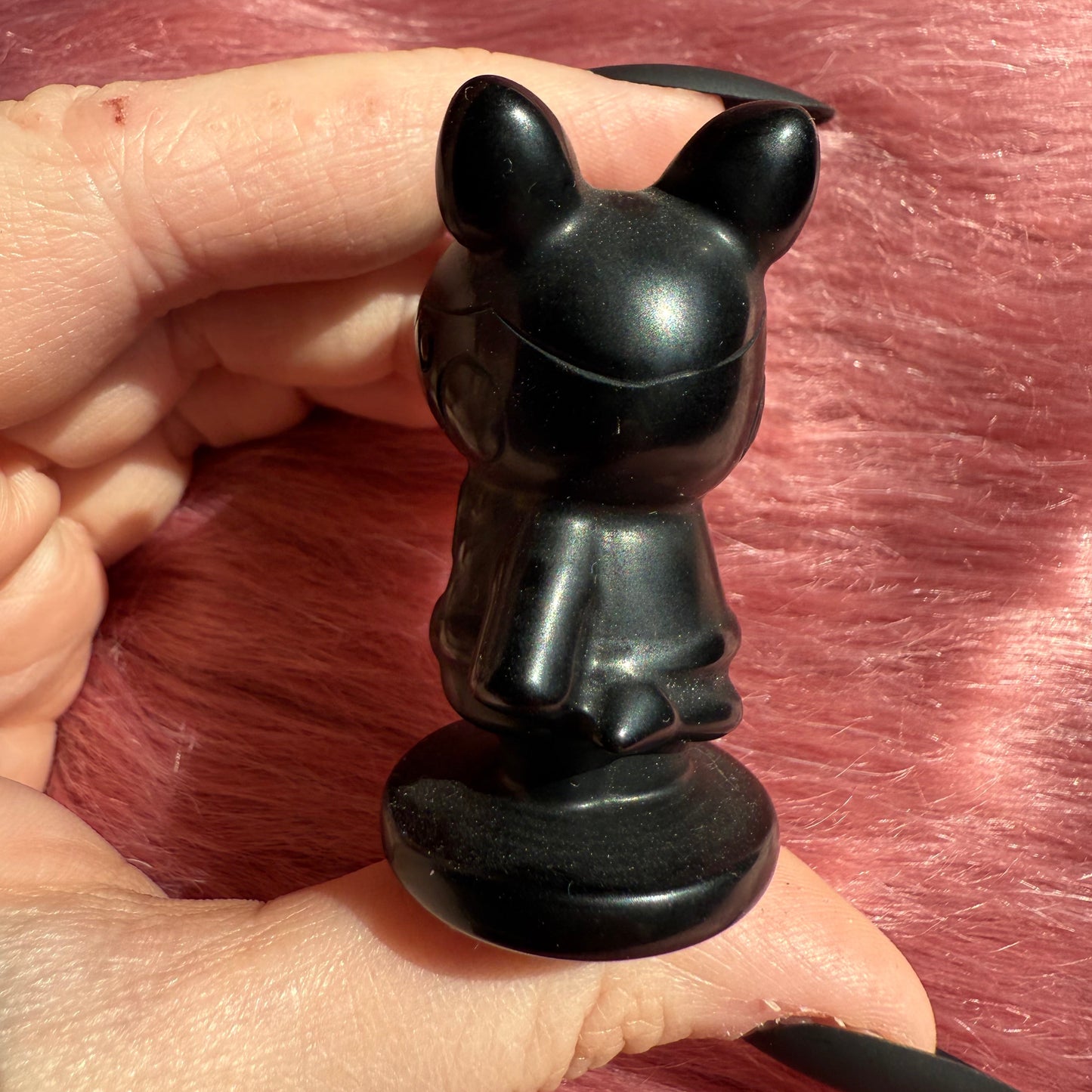 Stunning High Quality AC Merengue Black Obsidian Carving