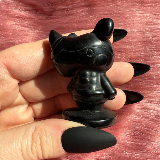 Stunning High Quality AC Merengue Black Obsidian Carving