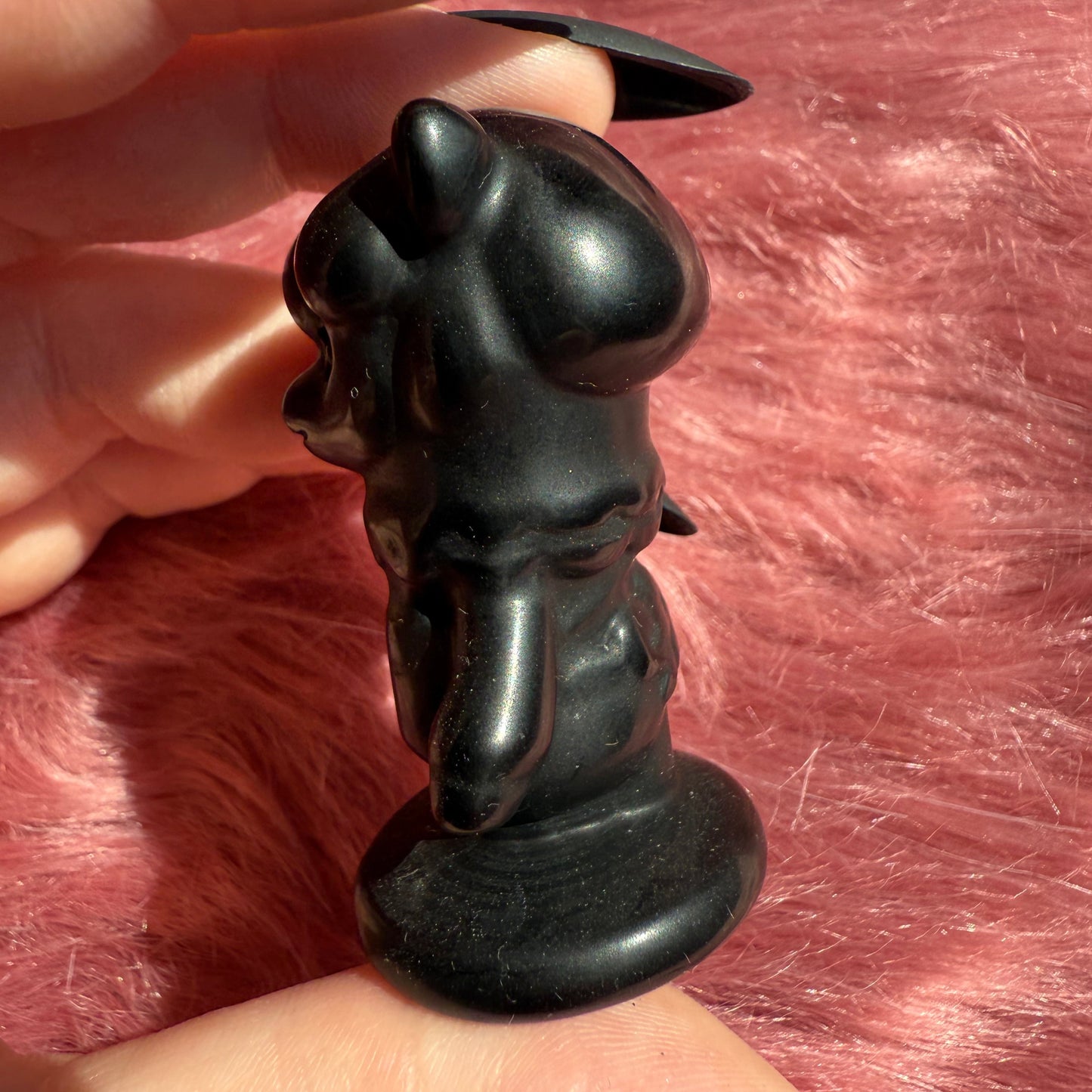 Stunning High Quality AC Llama Black Obsidian Carving