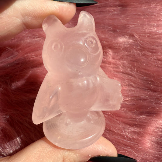 Stunning High Quality AC Blathers Rose Quartz Carving