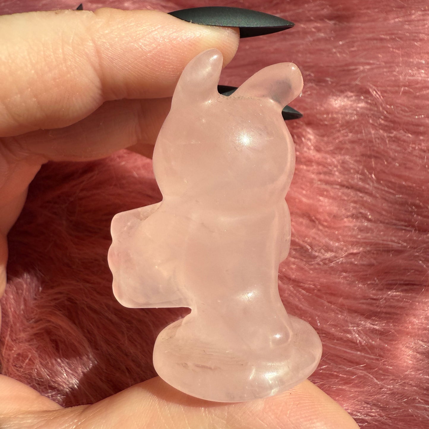 Stunning High Quality AC Blathers Rose Quartz Carving