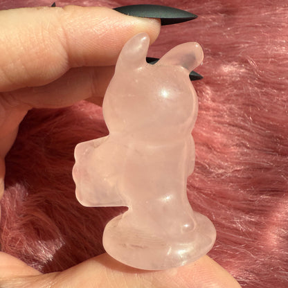 Stunning High Quality AC Blathers Rose Quartz Carving