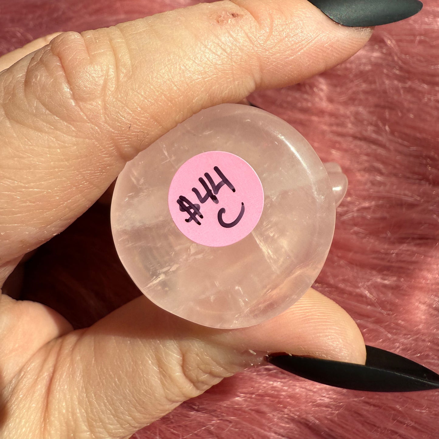 Stunning High Quality AC Blathers Rose Quartz Carving