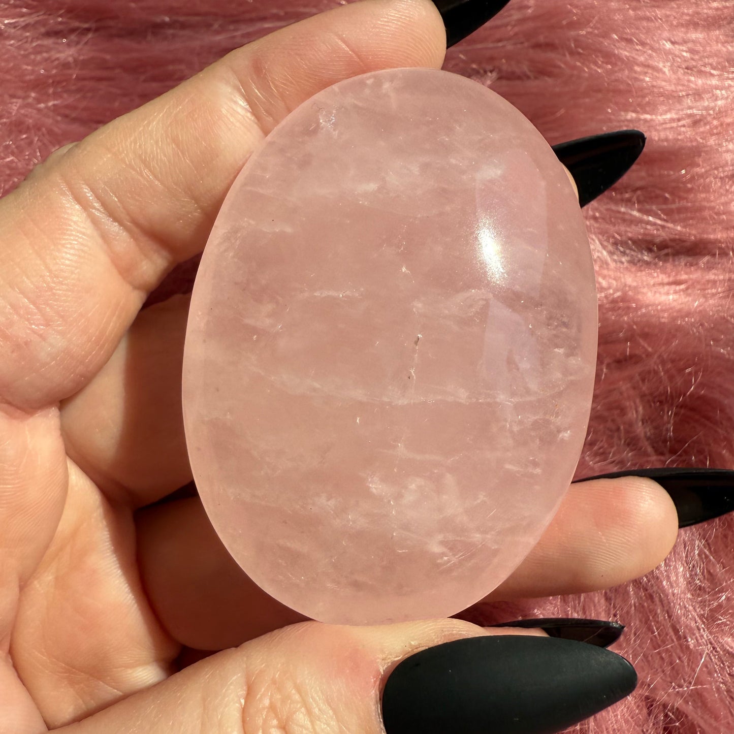ONE (1) Stunning Flashy Rose Quartz Palmstone - Intuitively Selected