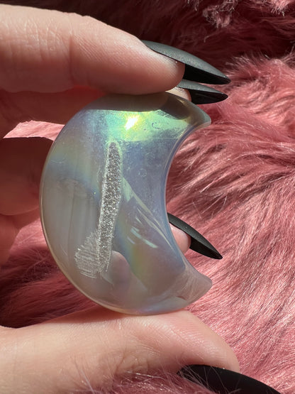 ONE (1) Stunning Aura Quartz Moon - G