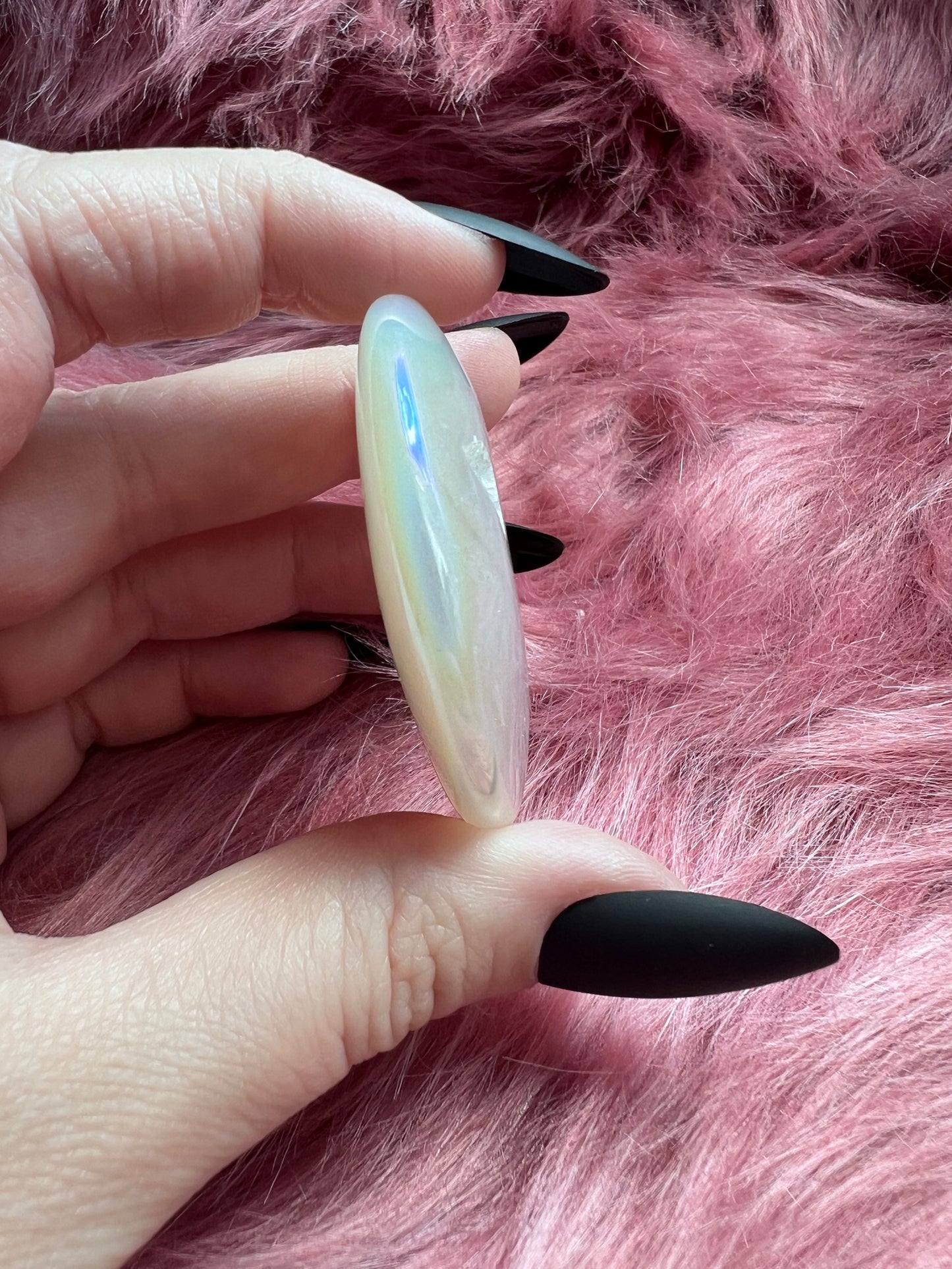 ONE (1) Stunning Aura Quartz Moon - D