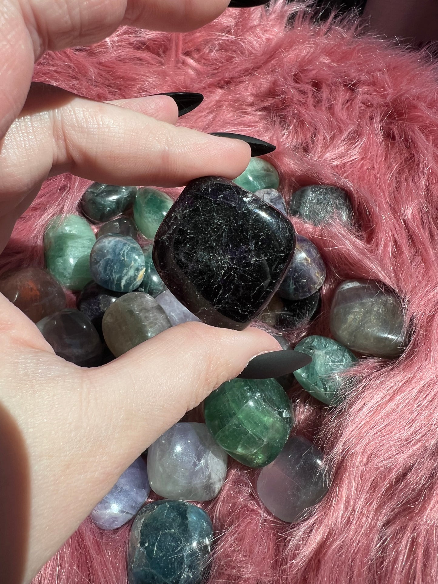 ONE (1) Stunning Large Mexican Fluorite Tumble - Intuitively Selected