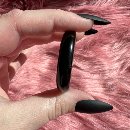 Stunning Midnight Lace Obsidian Pocket Stone - C