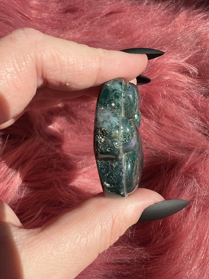 Stunning High Quality Moss Agate Paw Print B