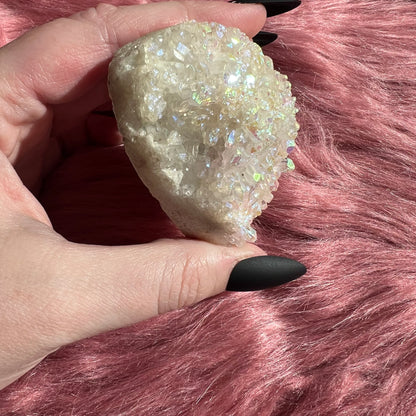 Stunning Aura Treated Quartz Cupcake Heart