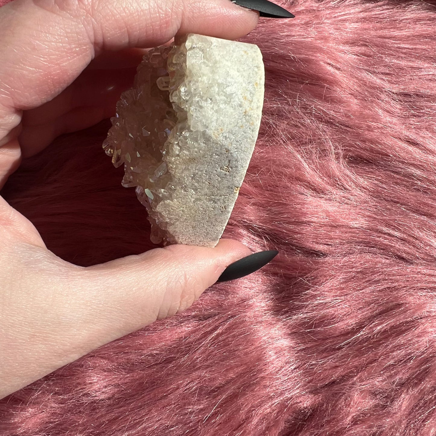 Stunning Aura Treated Quartz Cupcake Heart