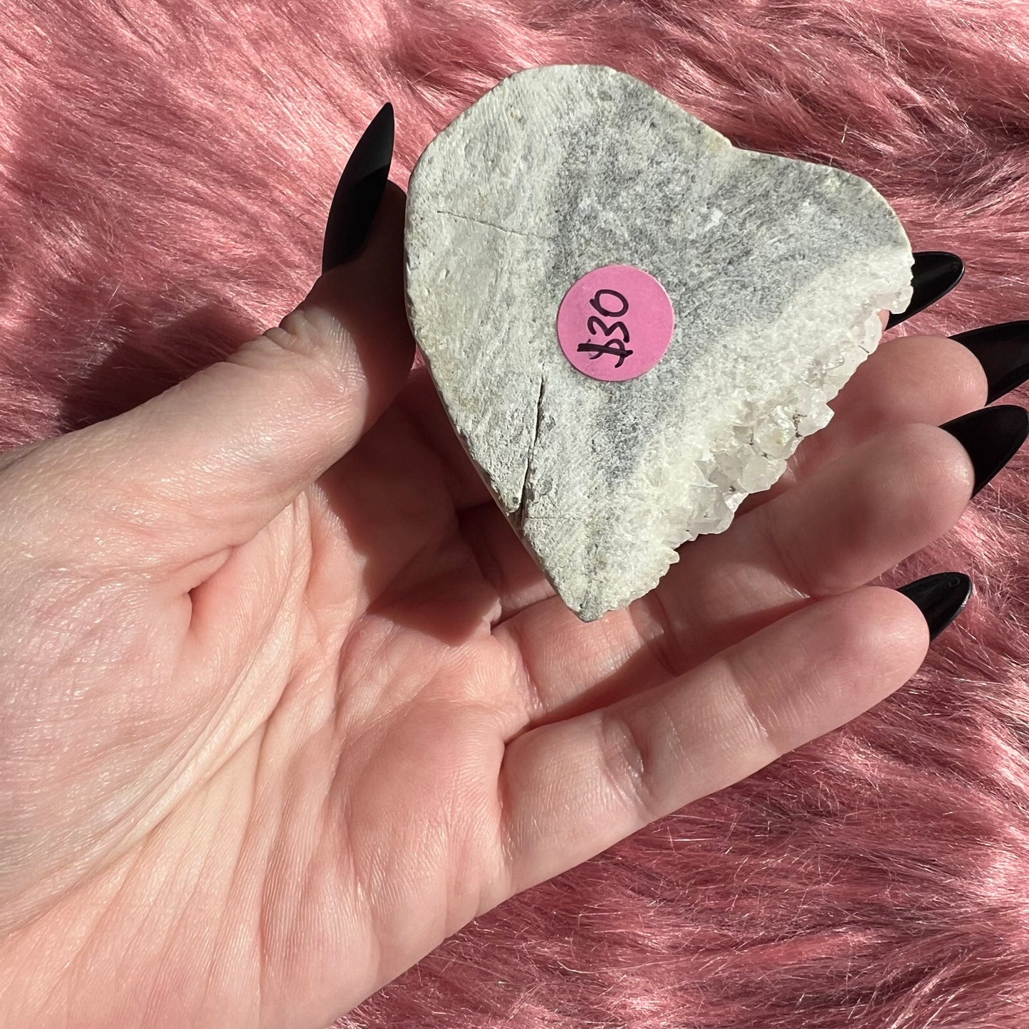 Stunning Aura Treated Quartz Cupcake Heart