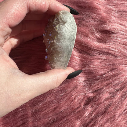 Stunning Aura Treated Quartz Cupcake Heart