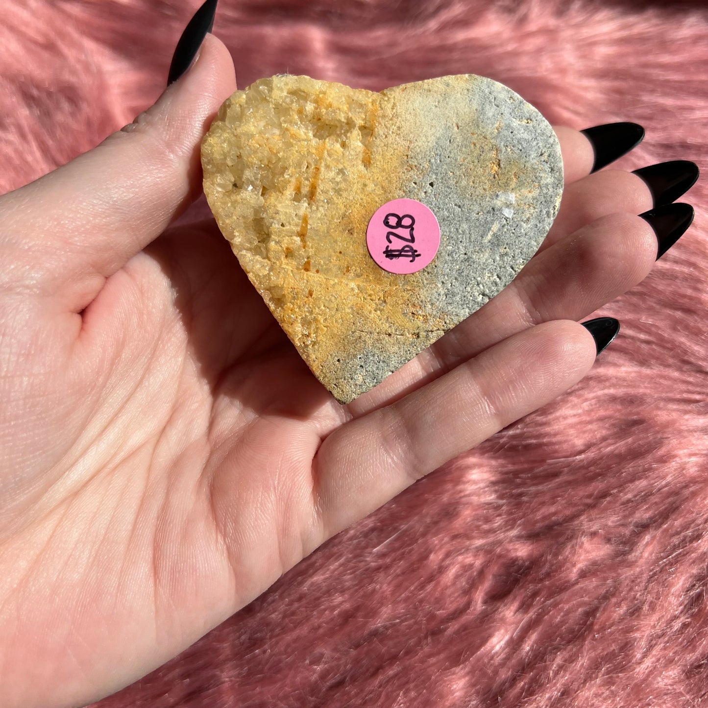 Stunning Aura Treated Quartz Cupcake Heart